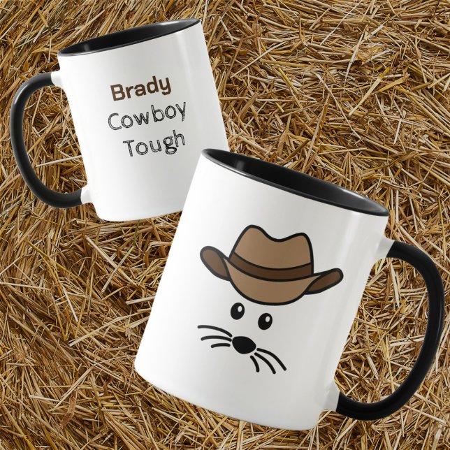 Caneca Pequeno Cowboy de Mouse Personalizável (Criador carregado)