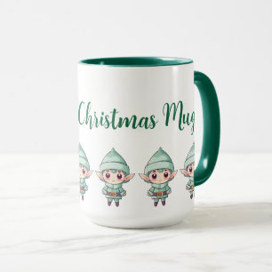 Caneca Pequeno Elfo Bosy Magia de Natal Personalizada