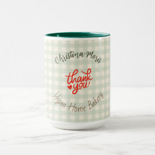 Caneca Pequeno Negócio de Padaria Vegana Caseira Agradeci