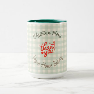 Caneca Pequeno Negócio de Padaria Vegana Caseira Agradeci