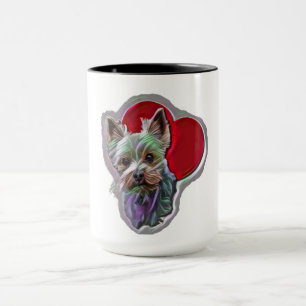 Caneca Pequeno PopArt Dourado Yorkshire Yorkie Terrier