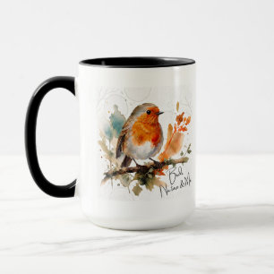 Caneca Pequeno Robin - Pássaros, Natureza & Eu