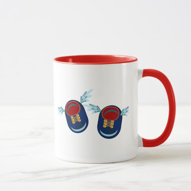 Caneca Pequenos calçados alados (Direita)
