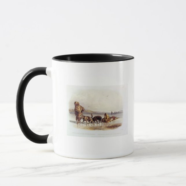 Caneca Pequenos trenós de cão dos indianos de Mandan (Esquerda)