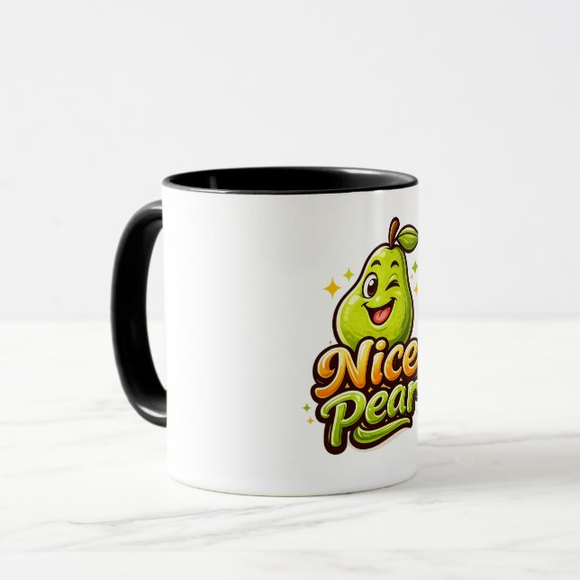 Caneca Pera Boa - Sentindo Frutado - Amigos da Comida (Frente Esquerda)