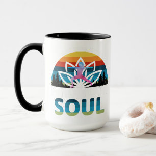 Caneca Perdeu Sua Mente Encontre Sua Alma - Retro Yoga