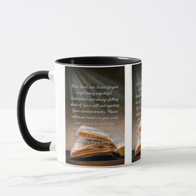 Caneca Perdoe-Me Lorde Oração A Mug De Dois Tons (Esquerda)