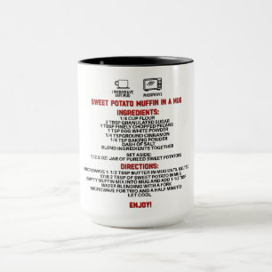 Caneca Perfeito Muffin de batata doce/doce de mirtilo