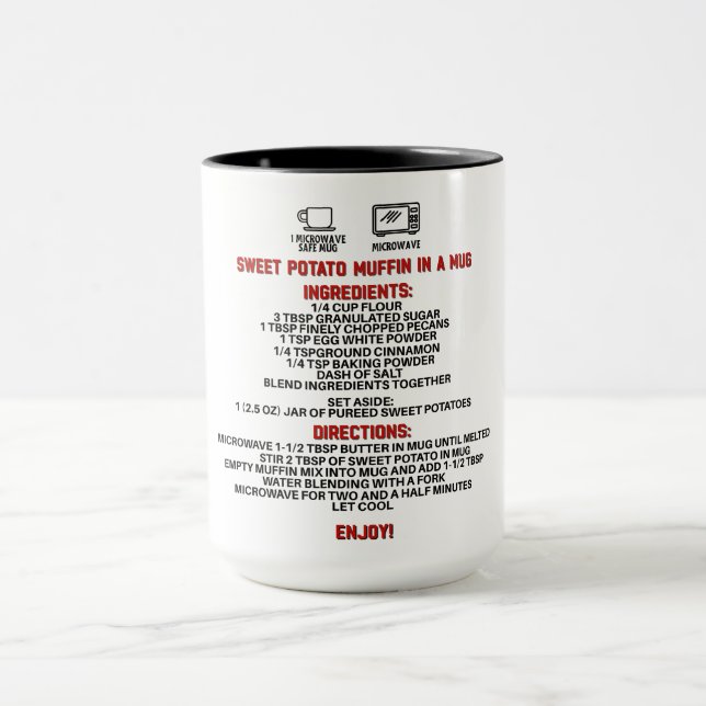 Caneca Perfeito Muffin de batata doce/doce de mirtilo (Centro)