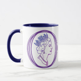 Caneca Perfil da Rainha Elizabeth