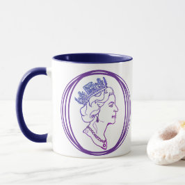 Caneca Perfil da Rainha Elizabeth