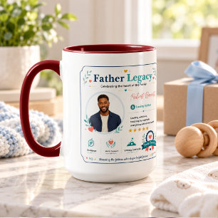 Caneca Perfil de Apreciação do Pai Colorido Encontrador d