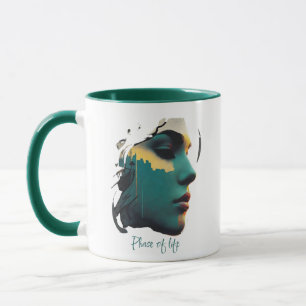 Caneca Perfil de paisagem artística