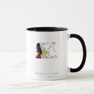 Caneca Perfil lateral de um levantamento da mulher