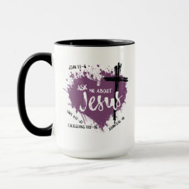 Caneca PERGUNTE SOBRE JESUS Christian Gospel - Escritura