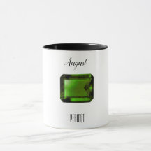 Peridot Green Emerald Coffee Mug August Gemstone