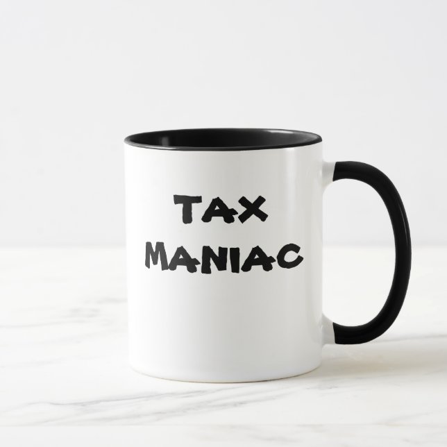 Caneca PERIGO!. MANIAC do IMPOSTO - apelido do (Direita)