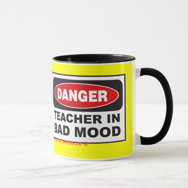 Caneca PERIGO! Professor no humor mau! (Direita)