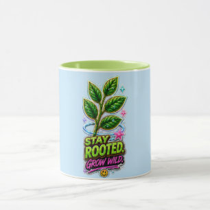 Caneca Permaneça Enraizado Cresça Selvagem 🌿 Amante de P