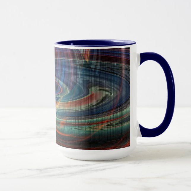 Caneca Perna De Verme Sobre A Baía De Abstrato (Direita)