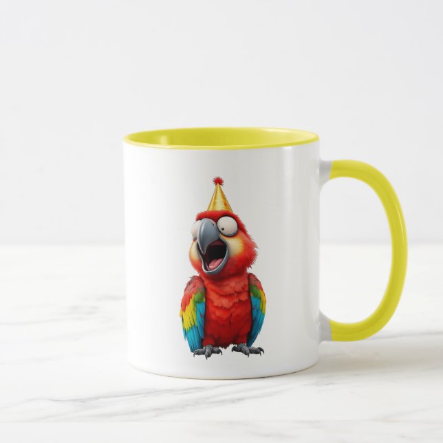 Caneca Perroquet qui se prend pour un clown. (Direita)