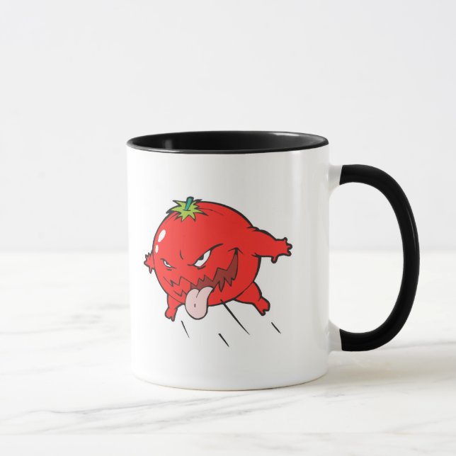 Caneca personagem de desenho animado de tomate podre (Direita)