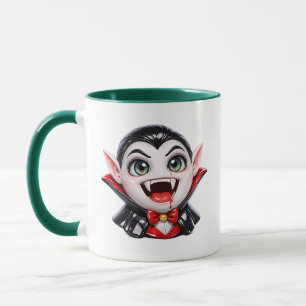 Caneca Personagem de desenho de vampiro fofo Chibi assust