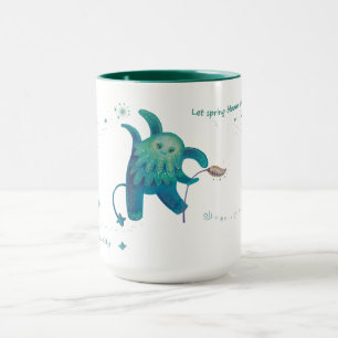 Caneca personagem de fantasia "Deixe a primavera floresce