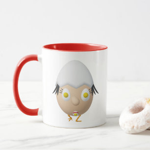 Caneca Personagem de Ovo Excêntrico RG & RA Design Fofo
