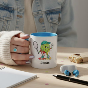 Caneca Personagem de Rosquinha de Bola de Tênis – Sp retr