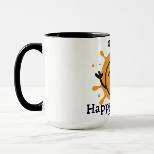 Caneca Personagem Fruta Laranja Feliz e Fofo (Esquerda)
