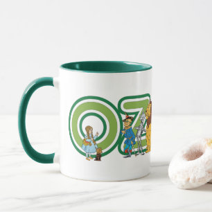 Caneca Personagens Vintage do Mágico de Oz e Letras de Te