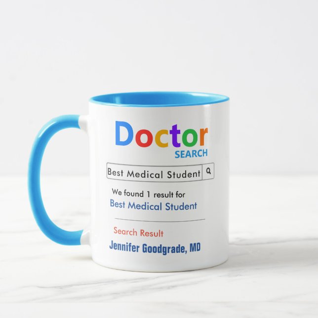 Caneca Personalidade Engraçada, Melhor Estudante Médico (Esquerda)