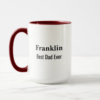 Caneca Personalised Best Dad Ever Monogrammed 