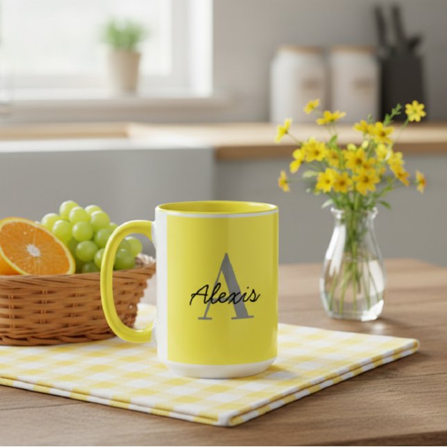 Caneca Personalised Mug | Initial and Name Mug | Custom  (Criador carregado)