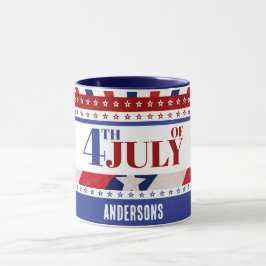 Caneca Personalização do Flag of America Artsy em 4 de ju