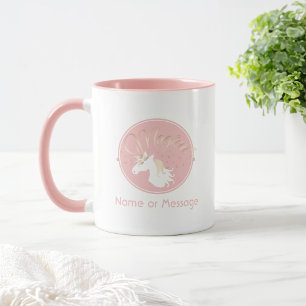 Caneca Personalização Mágica de Unicórnio Branco, Cor