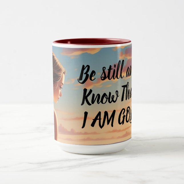 Caneca Personalizada 'Aquietai-vos e Sabei que Eu  (Centro)