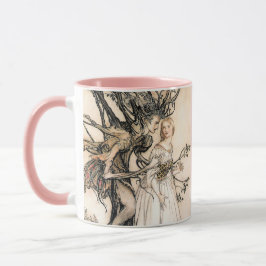 Caneca Personalizada Arthur Rackham Velha Mulher na Madei