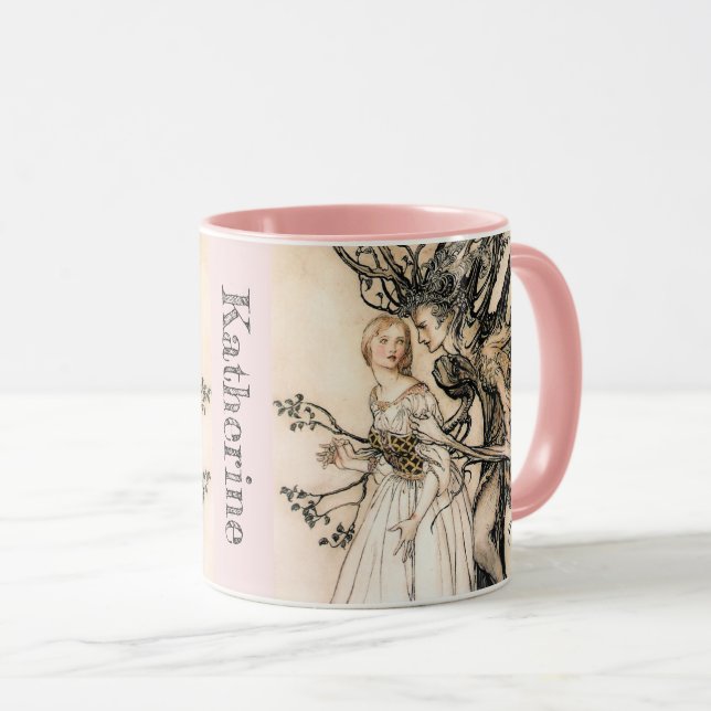 Caneca Personalizada Arthur Rackham Velha Mulher na Madei (Frente Esquerda)