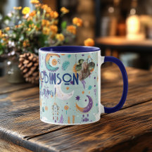 Caneca Personalizada Boho Chic com Motivos Celesti