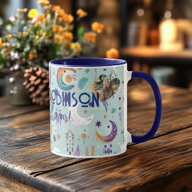 Caneca Personalizada Boho Chic com Motivos Celesti (Criador carregado)