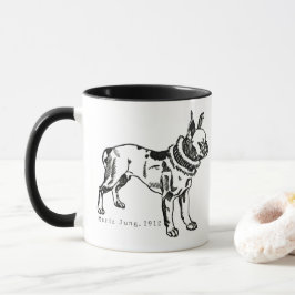 Caneca Personalizada com Arte Vintage de Pitbull