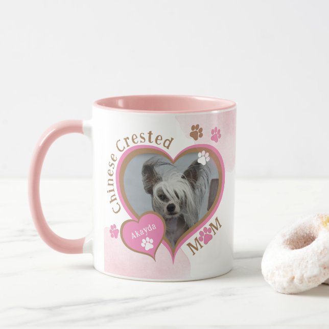 Caneca Personalizada com Foto da Mãe do Cão Cresta (Com Donut)