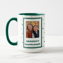 Caneca Personalizada com Foto da Vovó Verde Caçado