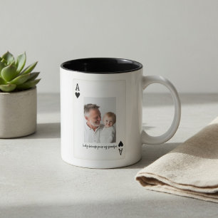 Caneca Personalizada com Foto do Papai   Carta Ás 