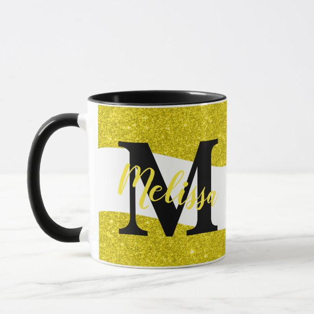 Caneca personalizada com glitter (Esquerda)