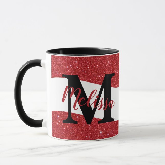 Caneca personalizada com glitter (Esquerda)