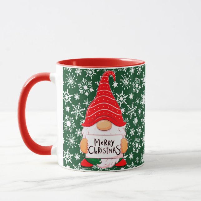 Caneca personalizada com Gnome de Natal (Esquerda)