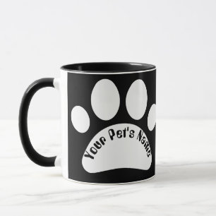 Caneca Personalizada com Impressão de Pata de Cach